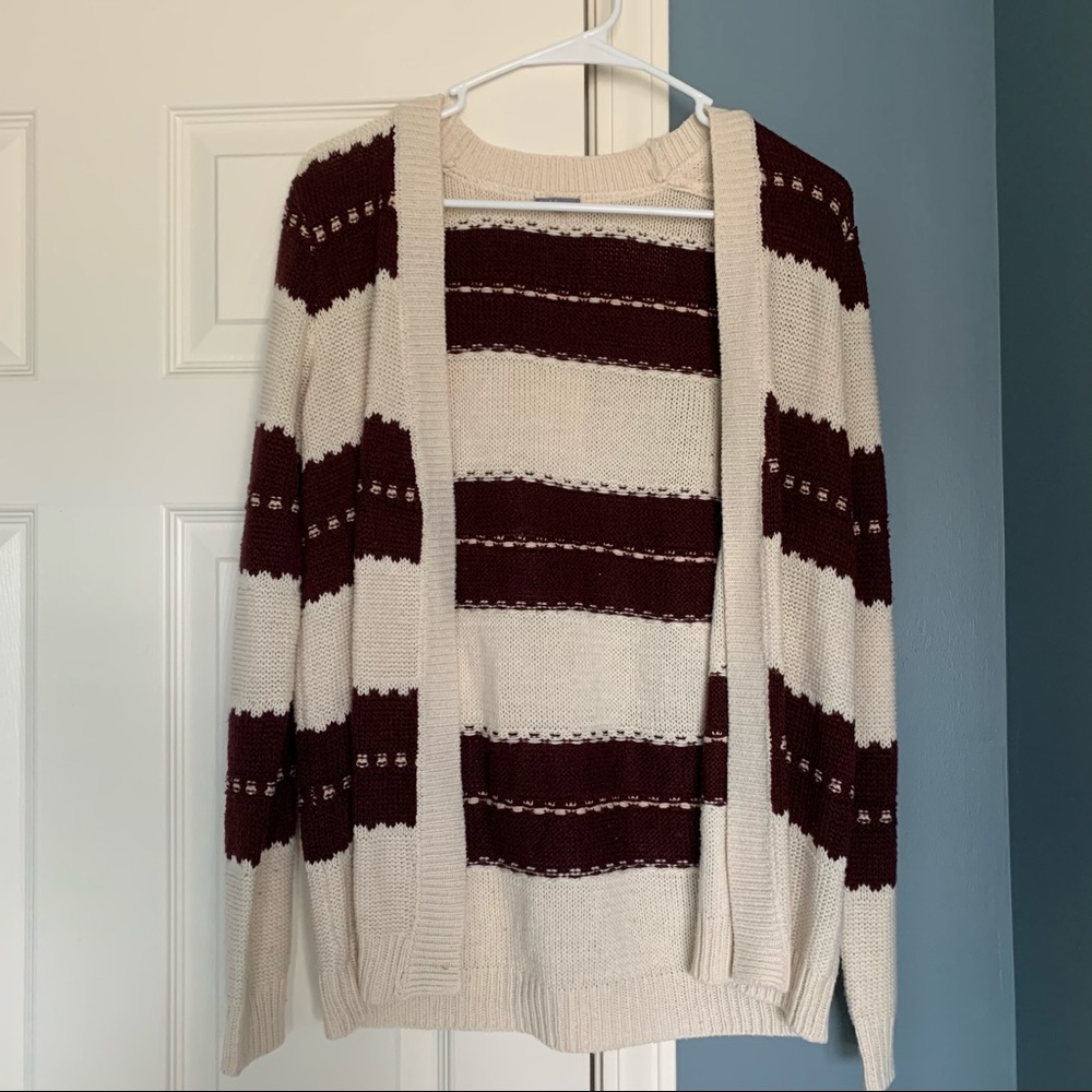 Charlotte Russe Striped Cardigan